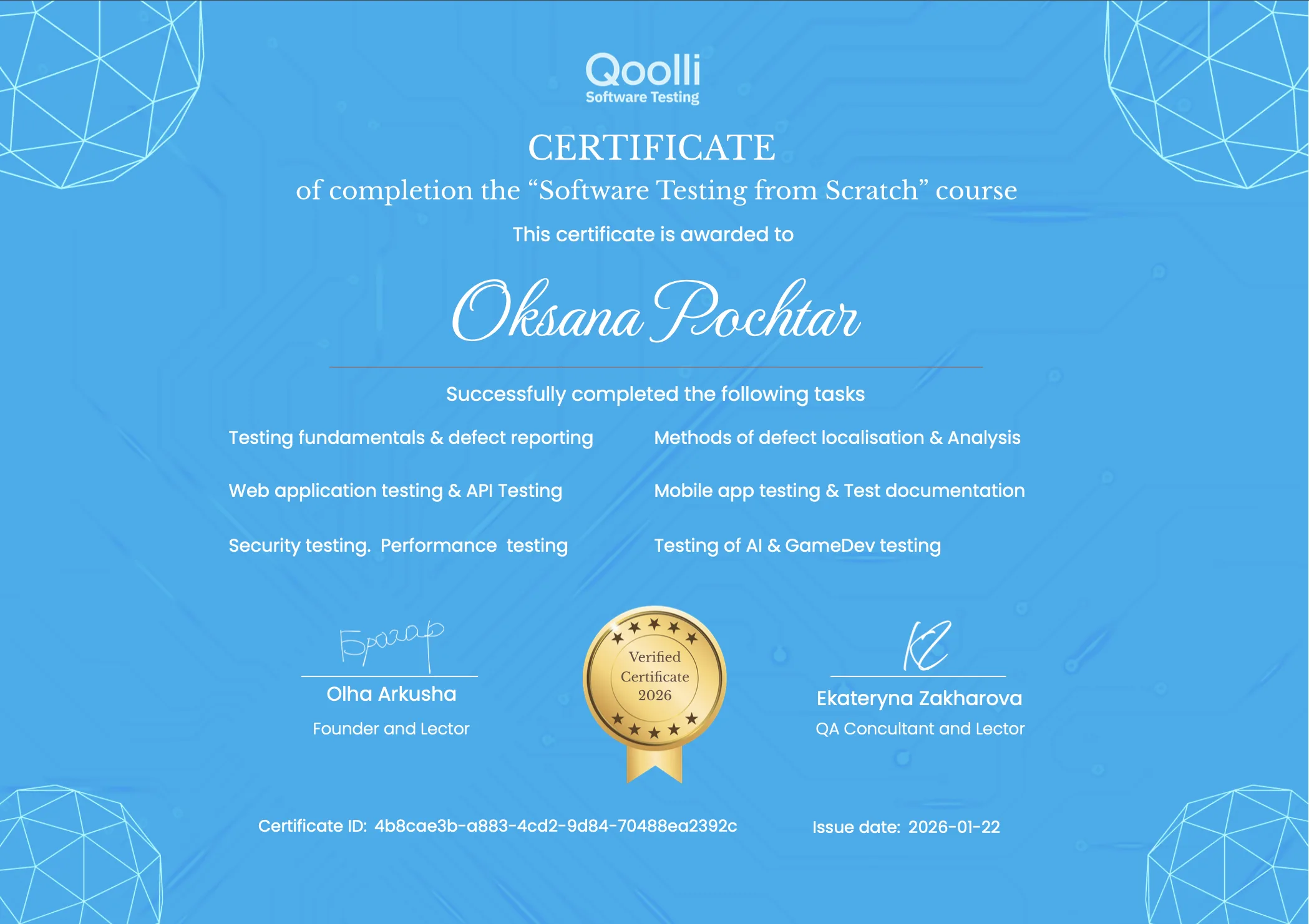 Electronic Certificate
